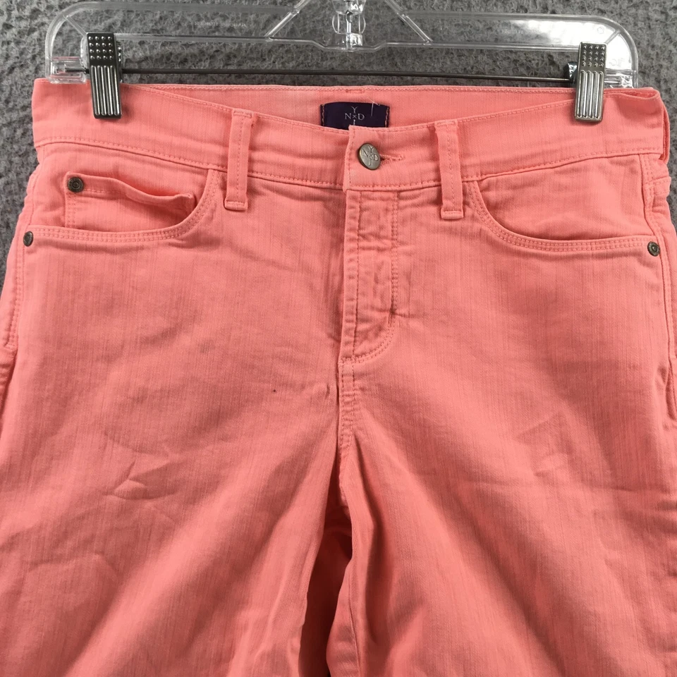 NYDJ  Bermuda Short Womens 4 (actual 31x10.5) Pink Mid Rise Cotton Blend Zip Fly - Image 2 of 4