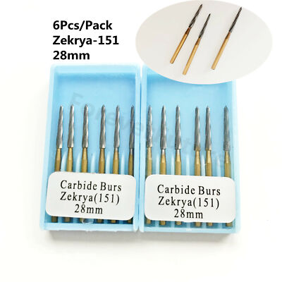 Dental Carbide Tungsten Steel Drill High Speed Handpiece FG Burs Zekrya 28mm