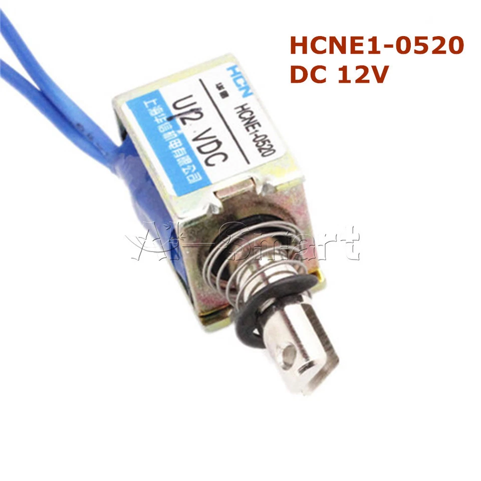 DC 6V/12V/24V Push Pull Type Open Frame Solenoid Electromagnet 10mm 5N/2N Reset - Image 2 of 4