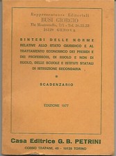 G.B.Petrini 1977- Sintesi Norme Tratt. Econ. Prof. degli Istit.Stat. Istr.Second