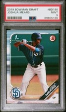 2019 Bowman Draft Joshua Mears 1st Paper PSA 9 Mint Padres