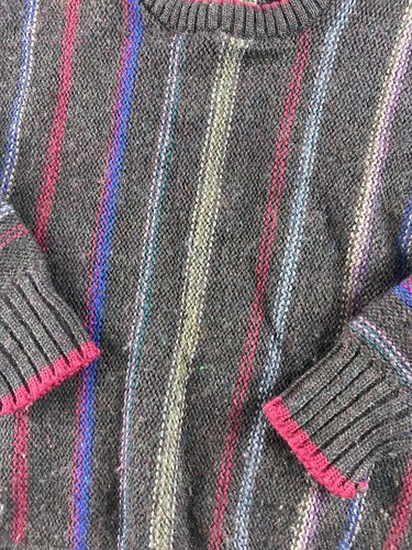 Vintage Boston Traders Wool Striped Sweater M Womens - Picture 2 of 8
