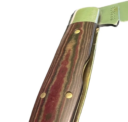 Pocketknife Great Eastern Cutlery GEC 818222 Coon Skinner Red Onion Micarta - Picture 12 of 17