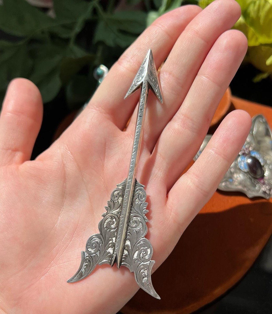 1900 Antique Victorian Silver 950 Cupid's Arrow Women's 1900 Antique Victorian Silver 950 Cupid's Arrow Women's