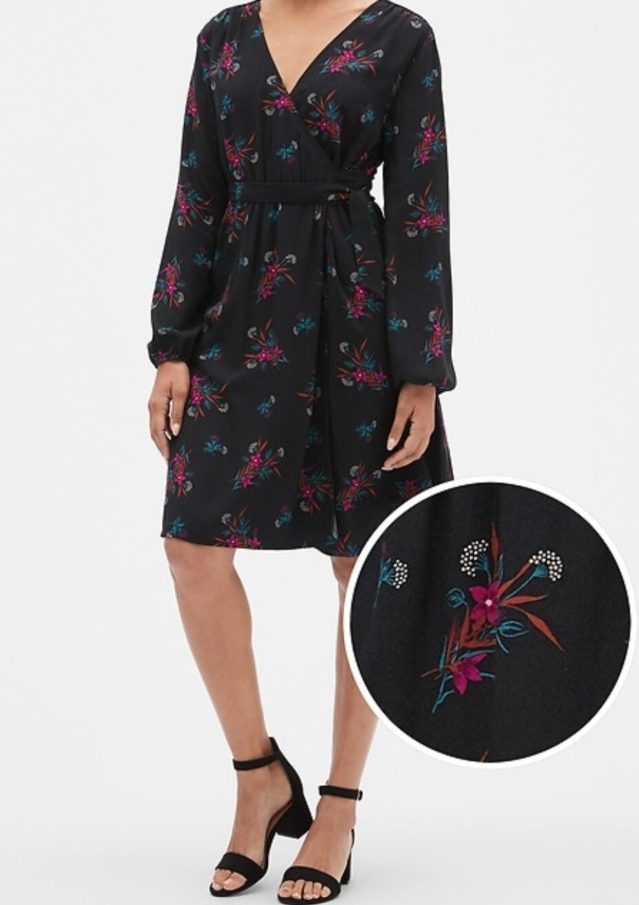 Robe Wrap Gap - Rose Blush - Taille 12 - Rayon - Avec Nœuds Devant Et Dos - Occasion Très Bon état