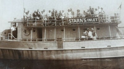 Photo Tour Boat Double Decker Excursion Starn's Inlet Atlantic City NJ 40's 50's
