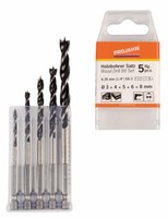 "Projahn 5-Tlg. Spiralbohrer Set Cv-Stahl 3-8 Mm 1/4\" 6-Kant Schaft Holz Tischler"