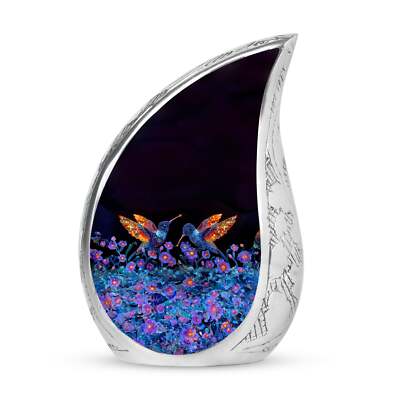 Enchanting Dance of Hummingbird, Picturesque and Serene Urns for Human Ashes Col