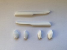 PolarLens Rubber Kit White Nose Pad Ear Socks for-Oakley Fast Jacket / XL