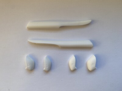 PolarLens Rubber Kit White Nose Pad Ear Socks for-Oakley Fast Jacket / XL