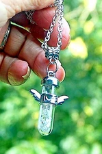 Herkimer Diamond Quartz Crystal Guardian Angel Love wing - Divine Blueprint EMF