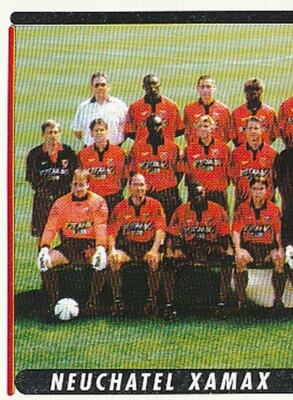 117 TEAM TEAM 1/2 # SCHWEIZ NEUCHATEL XAMAX.FC STICKER PANINI FOOTBALL 99