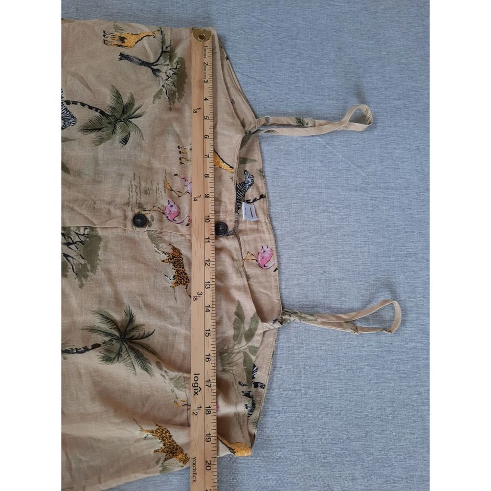 Старый темно-синий женщин большой Summer разноцветный холст льняной пейсли цветочный блузка - Изображение 3 из 4