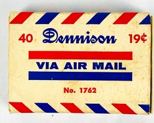 Vintage Dennison Air Mail 19 Cent Merchandise Labels Box No. 2760 Empty