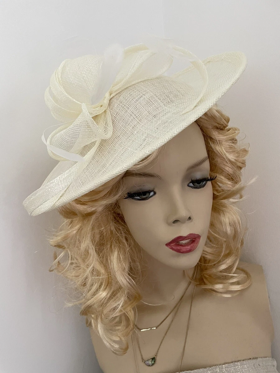 Ladies cream cheap occasion hats