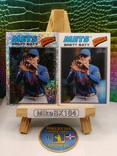 BRETT BATY 2026 Topps Heritage CHROME SILVER SPARKLE & BASE CARD #19 Mets