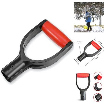 D Grip Shovel Handle 1-1/4'' Poly Replacement for Spade Rake Snow Tool 32mm Red