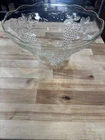 Vintage Clear By Anchor Hocking Harvest Grape Punch Bowl