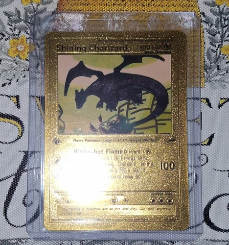 Pokémon Shining Charizard 107/105 Neo Destiny Secret Rare Gold Metal 1st Ed