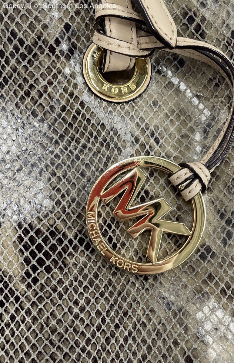 Michael Kors Women's Large Snakeskin Python Print… - image 5