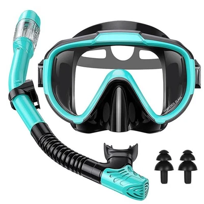 Profi Erwachsene Schnorchelset AntiFog Taucherbrille Schnorchel Set Tauchmaske - Bild 1 von 4