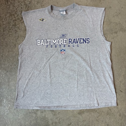 Vintage Y2K Reebok Baltimore Ravens NFL Football Tank Top Sleeveless Shirt XL