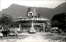 San Pedro Round Restaurant c1940s-50s Real Photo Vintage Postcard bhn