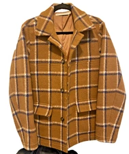 Shades of Grey by Micah Cohen Plaid Jacket Rust Brown Size Medium – Barely Worn!