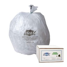 Mint-X Rodent Repellent Trash Bags, 1.3 Mil, Flat Seal, 46" Height x 33" Leng...