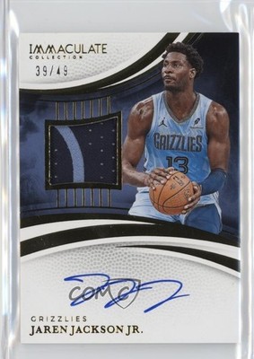 2024-25 Panini Immaculate Patch 39/49 Jaren Jackson Jr #PAU-JJJ Patch Auto 6fs