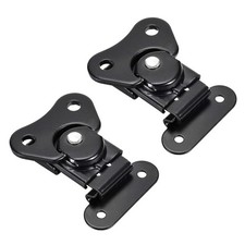 2 Pcs 1.61 inch Iron Butterfly Twist Latch Keeper Toggle Clamp Black