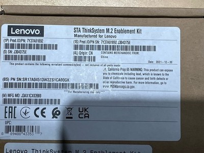 7Y37A01092 THINKSYSTEM M.2 ENABLEMENT KIT SINGLE M.2 ADAPTER BACKPLANE 01KN511