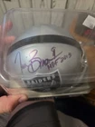 Tim Brown Signed Oakland Raiders Mini Helmet Beckett HOF 2015
