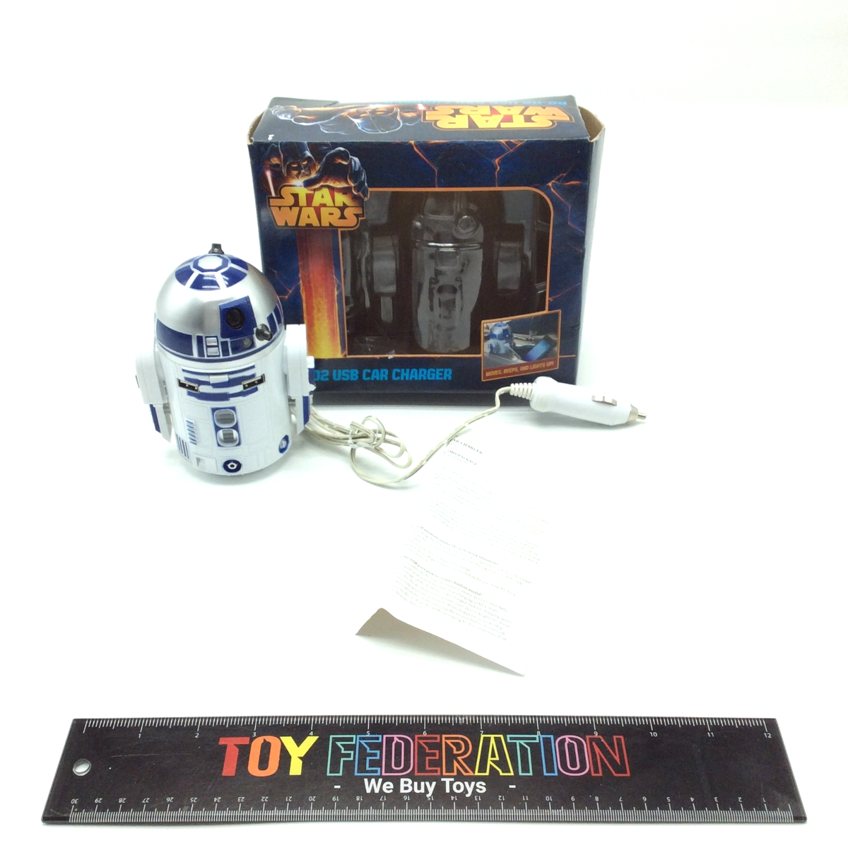 【253】スターウォーズ【完備品】　R2D2 USB カーチャージャー　➀ ThinkGeek Star Wars R2-D2 Car Charger - White/Blue for sale online