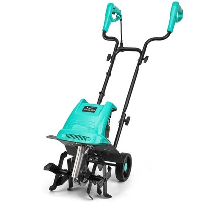 IncwBo Electric Rototiller Garden Tiller 12 Inch Tilling Width 8-Inch Electri...