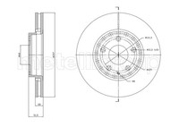 Metelli 2X Bremsscheibe Vorne BelüFtet FüR Mazda CX-5 KF KE GH