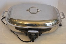 All-Clad Polished Stainless Steel Electric Skillet Model 6701 E105725 6 Qt~Works
