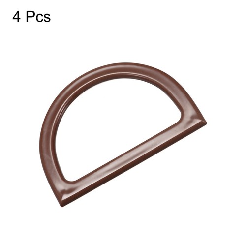 4.7" D Shape Purse Handle Handbag Handle Replacement for DIY Making, 4Pcs Coffee - Picture 3 of 6