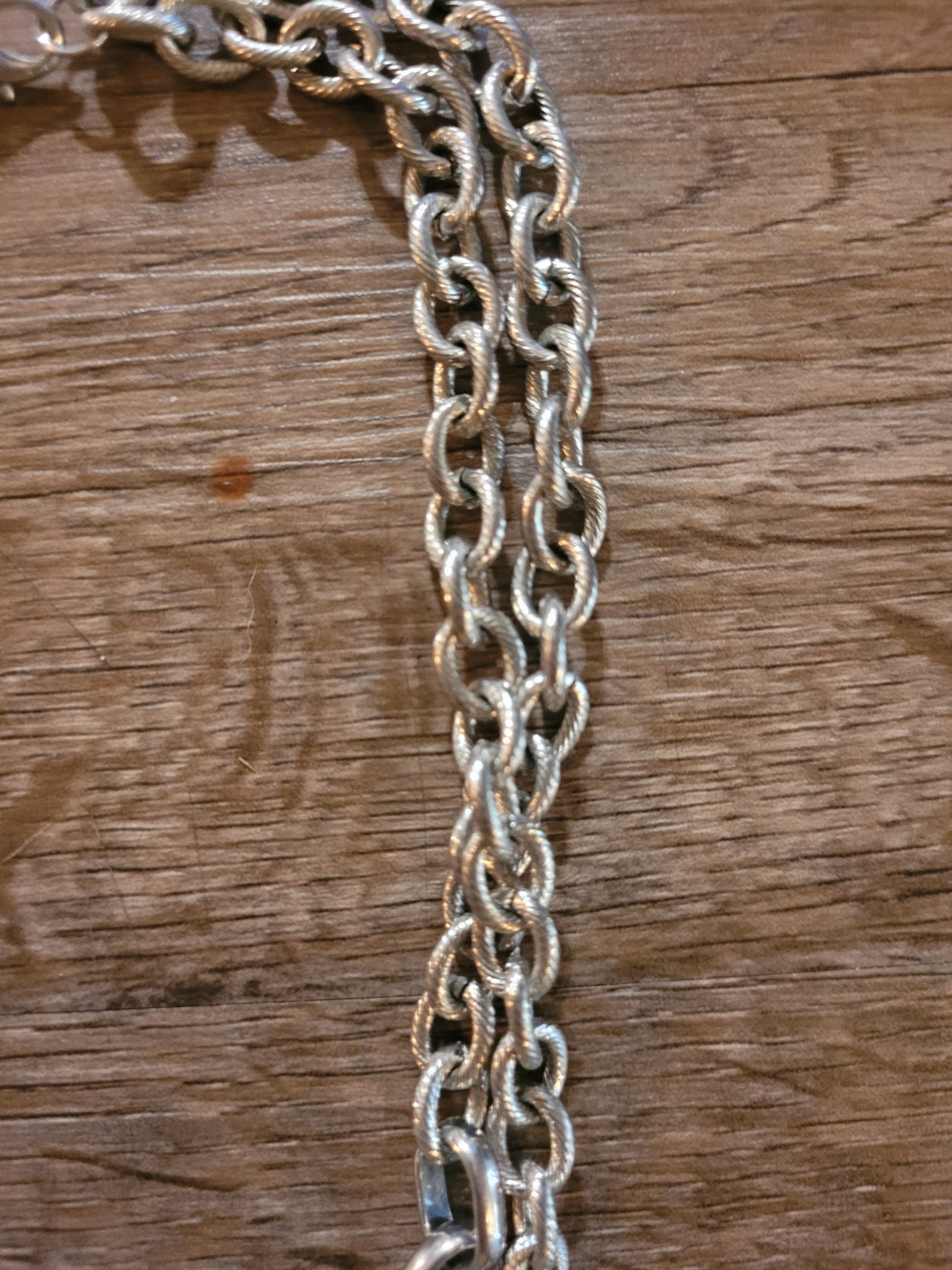 Silvertone Geometric Bold Chunky Statement Neckla… - image 3