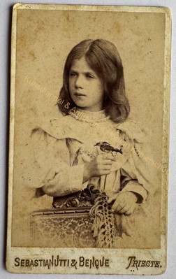 Original CDV photo photograph picture old fashion around 1880 Trieste Sebastianutti child