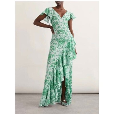 alexander mcqueen green dress Alexander McQueen Satin Bias Cut Gown – Recess main image 0