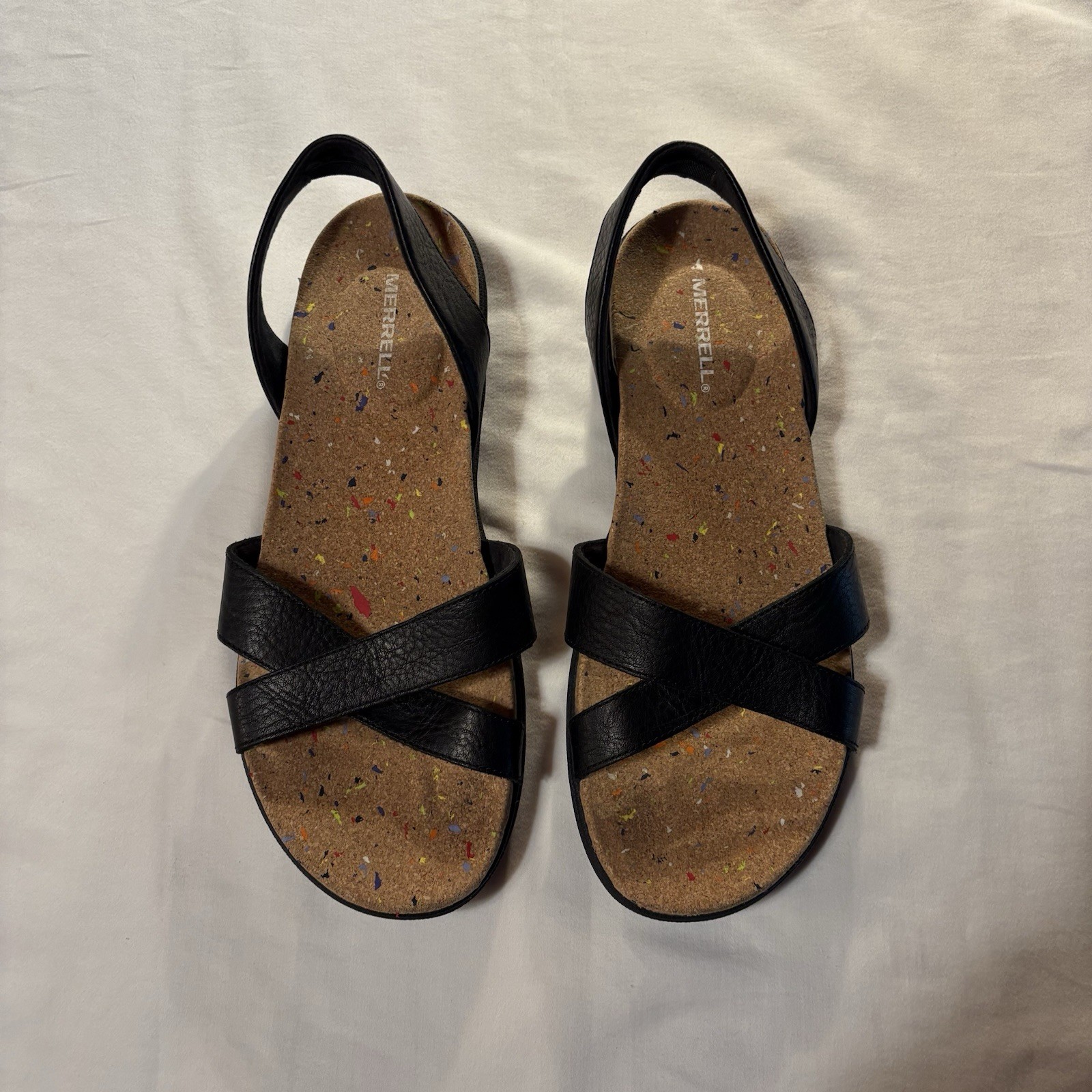 Scarpe sandali Merrell donna taglia 10 Napa Valley sling malbec scuro cinturino incrociato