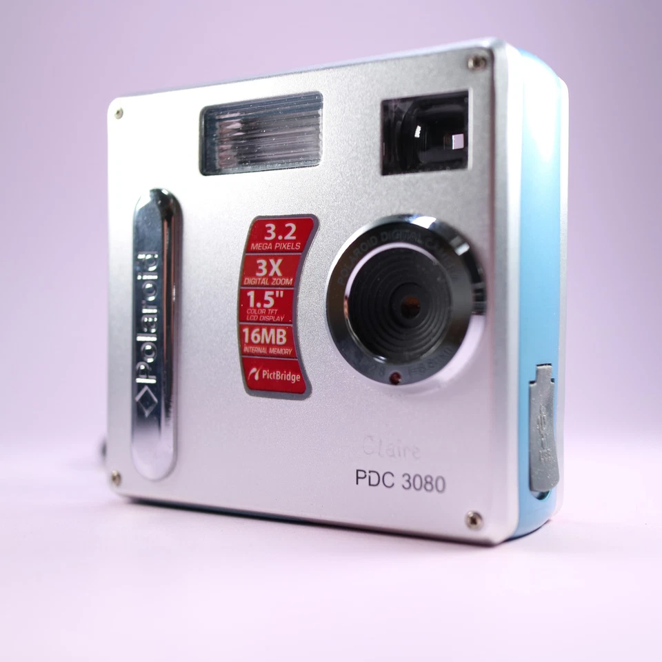 Polaroid Digital Camera PDC 3080 3.2MP Silver Tested - Image 2 of 4