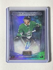 2024-25 Upper Deck O-Pee-Chee Platinum Logan Stankoven Cosmic Rookie Auto /50 RC