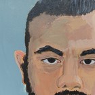 Original Portrait Acrylic Painting L. Langford The Warrior 2023 Art — photo 3