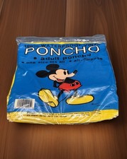 Disney World Mickey Mouse Waterproof Poncho Unopened Adult One Size New Vintage