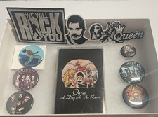 Queen Lot of 11 Cassette/Buttons/Patches See Description Tested Working