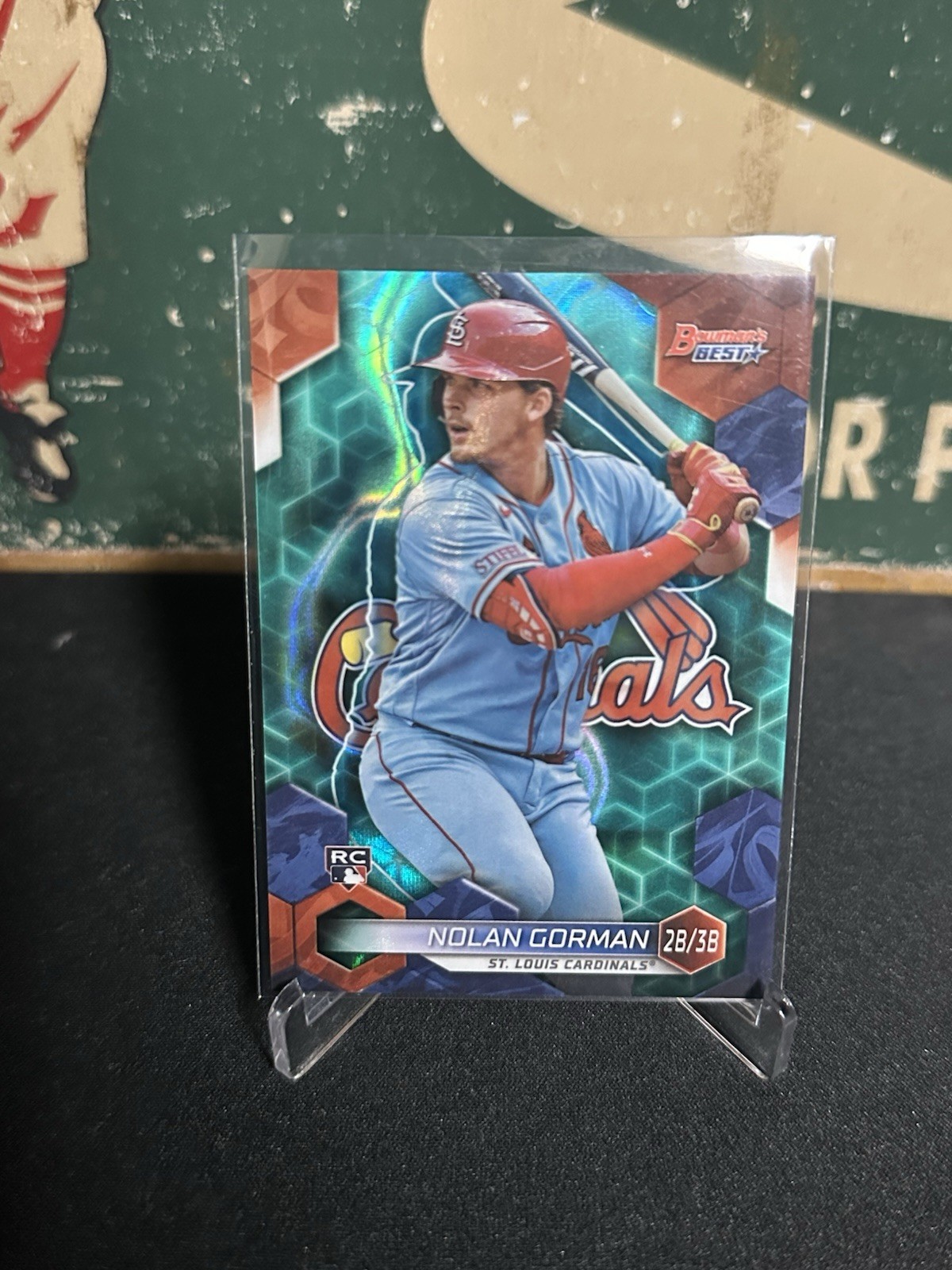 2023 Bowman's Best - Nolan Gorman #29 Aqua Lava Refractor /199 (RC)