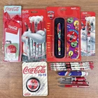 Vintage Coca-Cola Coke Collectibles Lot Pens Pencils Yo-Yo Notepads Magnets