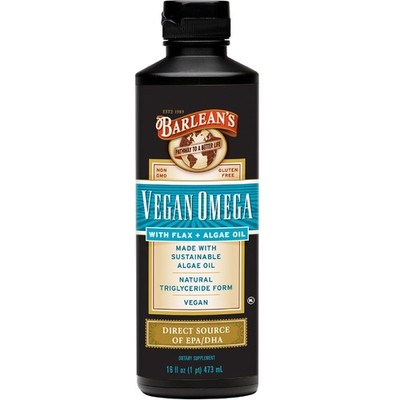Barlean's VEGAN OMEGA with Flax & Algae Oil 16 oz Oil